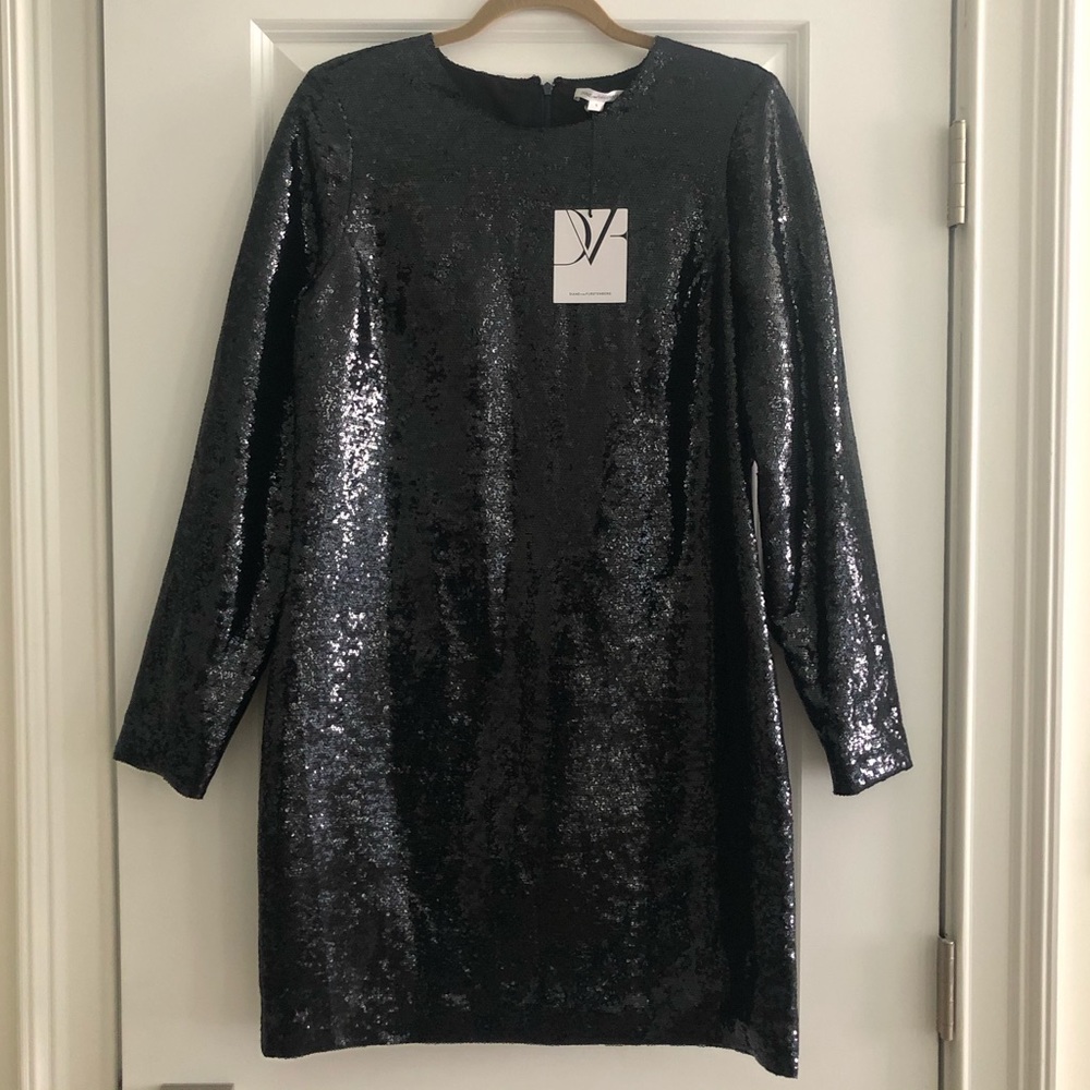 DVF Diana Von Furstenberg Sequin Shift Dress
